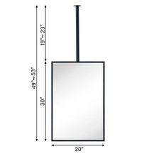 Load image into Gallery viewer, Ceiling Mount Rectangle Metal Wall Mirror 30"