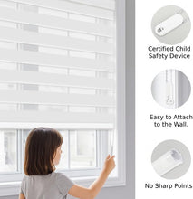 Load image into Gallery viewer, PineCrest Zebra Blinds for Indoor Windows Light Filtering Shade (White Color) (Height 78 inch) (Width 65 inch)