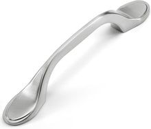 Load image into Gallery viewer, Hestia Hardware Zinc Cabinet Footed Handle - 3" Center to Center, 10 Pack (Satin Nickel)