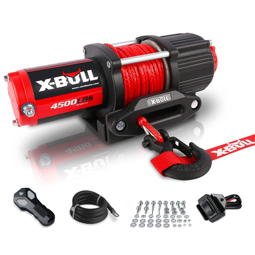 X-BULL 12V 4500LBS Synthetic Rope Electric Winch for Towing