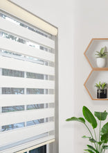 Load image into Gallery viewer, PineCrest Zebra Blinds for Indoor Windows Light Filtering Shade (White Color) (Height 78 inch) (Width 65 inch)