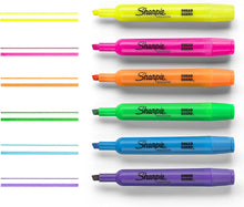 Load image into Gallery viewer, Sharpie Tank Highlighters 6 CASE PACK, Chisel Tip, Assorted Colours, 12 Count X 6 (72 TOTAL HIGHLIGHTERS)