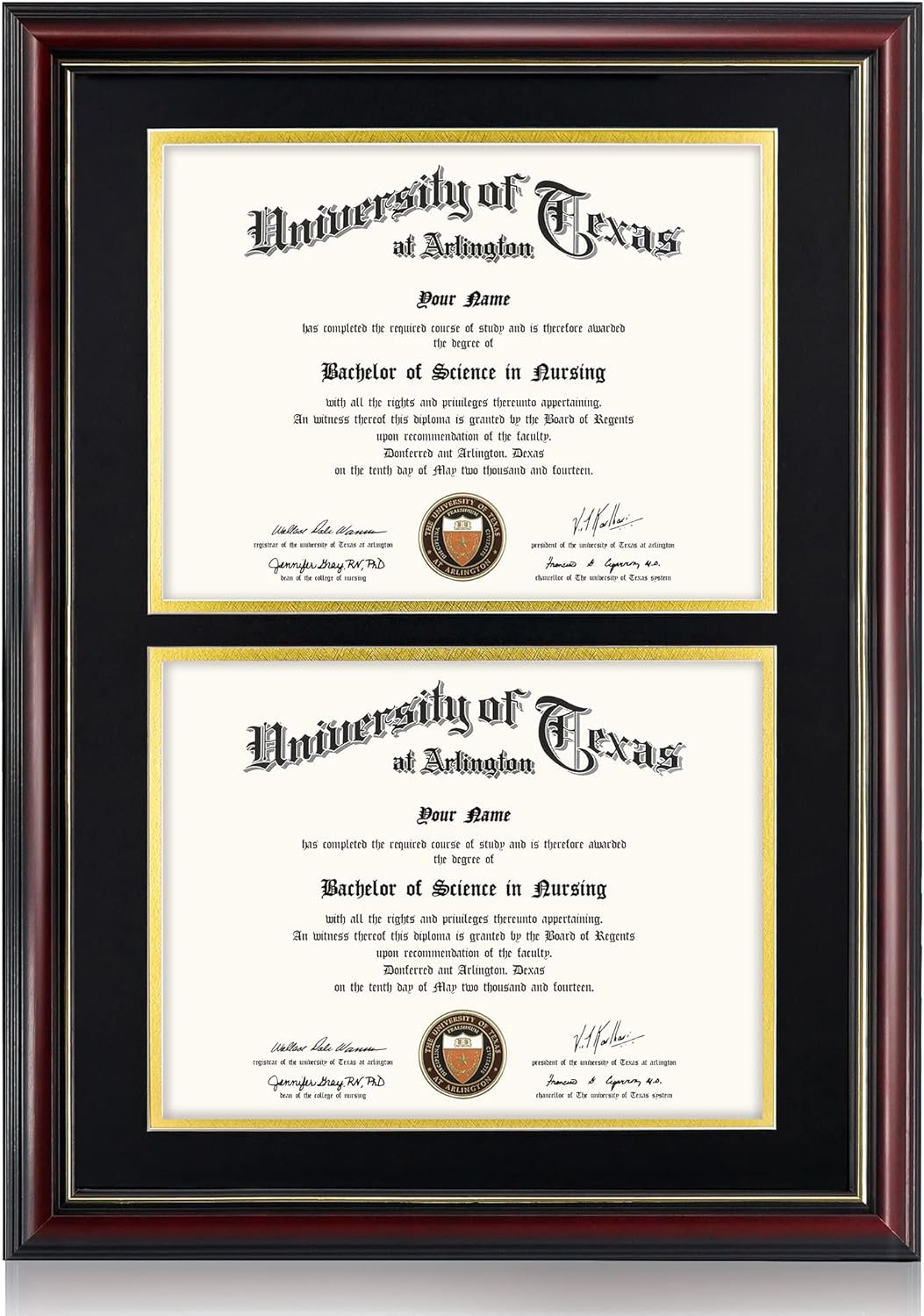 GraduationMall Double 8.5x11 Diploma Frame