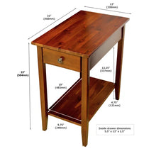 Load image into Gallery viewer, Aiydan Solid Wood End Table with Storage, Mahogany