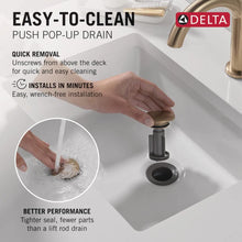 Load image into Gallery viewer, Champagne Bronze Arvo Widespread Bathroom Faucet 3 Hole, 2-handle Bathroom Sink Faucet with Drain Assembly (Part number: 35840LF-CZ)
