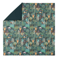 Load image into Gallery viewer, Black/Brown/Green Standard Cotton Reversible 3 Piece Duvet Cover Set, KING