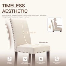 Load image into Gallery viewer, Bontrager 20'' H Linen Dining Chair - Upholstered Parsons Side Chair (Set of 2)