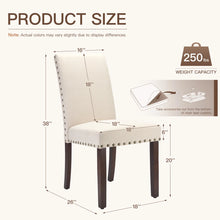 Load image into Gallery viewer, Bontrager 20'' H Linen Dining Chair - Upholstered Parsons Side Chair (Set of 2)