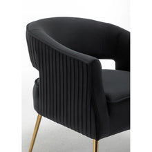 Load image into Gallery viewer, Chynna Velvet Armchair, Black with Gold Legs