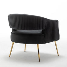 Load image into Gallery viewer, Chynna Velvet Armchair, Black with Gold Legs