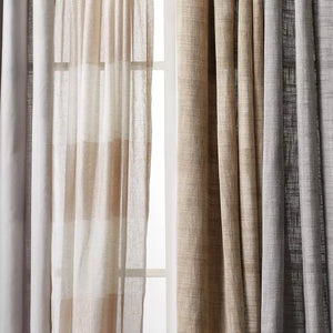 84"L Light Filtering Textured Weave Window Curtain Panels - Threshold™(SET OF 2)