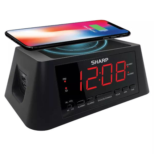 Wireless Charging Alarm Clock - Sharp