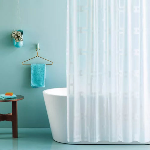 Auction Grid Shower Curtain White - Room Essentials™