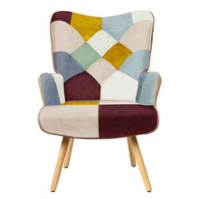 Load image into Gallery viewer, Heidegard Accent Chair Modern High Back Arm Chair, Colourful Patchwork Reading Chairs for Bedroom
