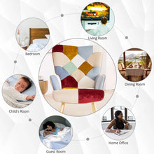 Load image into Gallery viewer, Heidegard Accent Chair Modern High Back Arm Chair, Colourful Patchwork Reading Chairs for Bedroom