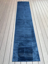 Load image into Gallery viewer, 2'6" x 10' Custom Size Runner Rug Solid Colour Navy Blue Medium Pile Slip Resistant by Feet, Navy