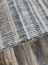 Load image into Gallery viewer, 7'10" x 7'10" Mendota Bellino Striped Oatmeal Indoor/Outdoor Area Rug
