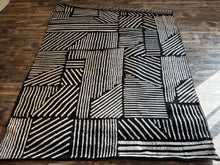 Load image into Gallery viewer, 7'10" x 10' World Rug Gallery Contemporary Boho Stripes Area Rug: Geometric Pattern, Low Loop Pile, Stain & Fade Resistant