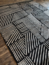 Load image into Gallery viewer, 7'10" x 10' World Rug Gallery Contemporary Boho Stripes Area Rug: Geometric Pattern, Low Loop Pile, Stain & Fade Resistant