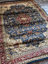 Load image into Gallery viewer, 6' 7'' x 9' 6'' Kirsten Traditional Oriental Navy Rectangle Area Rug