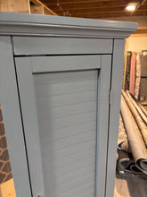 Load image into Gallery viewer, 63" Benicio Freestanding Linen Accent Tower Cabinet with Faux Louvred Doors and Adjustable Shelf