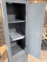 Load image into Gallery viewer, 63" Benicio Freestanding Linen Accent Tower Cabinet with Faux Louvred Doors and Adjustable Shelf