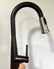 Load image into Gallery viewer, Moen Sleek Pull Down Single Handle Kitchen Faucet with Power Boost Technology and Duralock 7864ORB