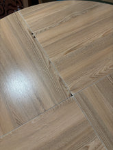 Load image into Gallery viewer, Round Dining Table for 4, Farmhouse Kitchen Table with Metal Base