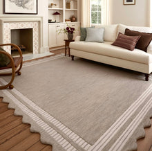 Load image into Gallery viewer, 7'9" X 9'9" Chris Loves Julia x Loloi Scottie Fog / Ivory Area Rug