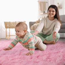 Load image into Gallery viewer, 6'X9' Rosdorf Park Pink Shaggy Area Rug