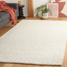 Load image into Gallery viewer, 8' x 10' Bowan Solid Color Hand Loomed Wool/Cotton Area Rug in Ivory
