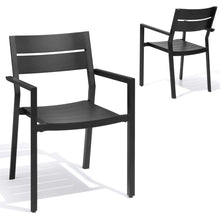 Load image into Gallery viewer, Jaquese Aluminum Outdoor Stacking Dining Armchair (Set of 2)