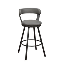 Load image into Gallery viewer, Laub Swivel Upholstered Counter Stools with Metal Frame (Set of 2), grey