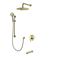 Load image into Gallery viewer, Louth 3-Way Complete Shower System with Wall-mount 12" Rainhead F55104BG-W12ATS
