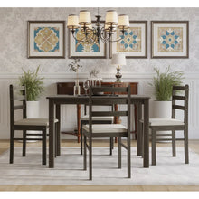 Load image into Gallery viewer, 5 Pieces Milford Starter Dining Set - Table and 4 Chairs - Taupe