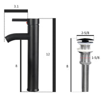 Load image into Gallery viewer, Modern White Ceramic Rectangular Basin Vessel Sink with Faucet US-HW1125