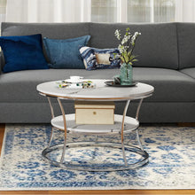 Load image into Gallery viewer, Nolberto Round Coffee Table With 2-Tier Storage Shelves
