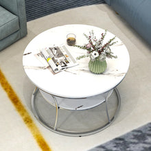 Load image into Gallery viewer, Nolberto Round Coffee Table With 2-Tier Storage Shelves