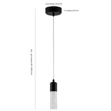 Load image into Gallery viewer, Black Octa 1 - Light LED Pendant