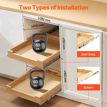 Load image into Gallery viewer, Pull Out Cabinet Organizer Soft Close Slide Out Shelf Wood Drawer 21"D By Rebrilliant