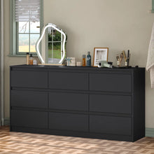 Load image into Gallery viewer, Teasley 9-drawer Dresser, 63" W Double Dresser For Bedroom