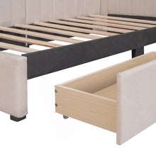 Load image into Gallery viewer, Full Size Upholstered Daybed with 2 Storage Drawers Sofa Bed Frame