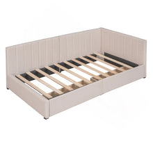 Load image into Gallery viewer, Full Size Upholstered Daybed with 2 Storage Drawers Sofa Bed Frame
