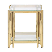 Load image into Gallery viewer, Woker Furniture 20" Wide Square End Table With TemperedGlass Top