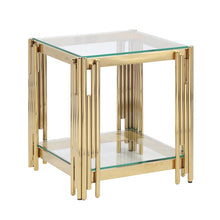Load image into Gallery viewer, Woker Furniture 20" Wide Square End Table With TemperedGlass Top
