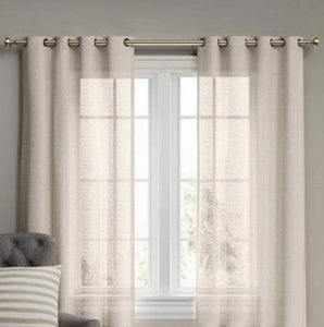 95"L Light Filtering Textured Weave Curtain Panels (Set of 2) - Threshold