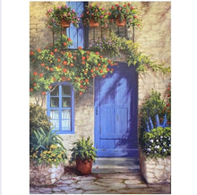 Load image into Gallery viewer, Provence Blue Door Wrapped Canvas by Barbara Felisky (22.5&quot;W x 30.5&quot;H)