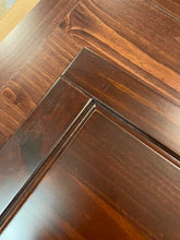 Load image into Gallery viewer, Aveah 100% Solid Wood 3-door Wardrobe Armoire with Mirrored Door, Mocha