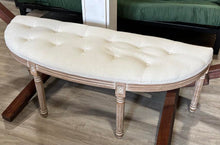 Load image into Gallery viewer, Estephen Linen Upholstered Bench