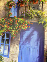 Load image into Gallery viewer, Provence Blue Door Wrapped Canvas by Barbara Felisky (22.5&quot;W x 30.5&quot;H)